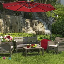 Nomad Gear Camping Im Freien|Outdoor-Artikel-Riesiger Hängeschirm für den Außenbereich – UV-beständiger Terrassenschirm