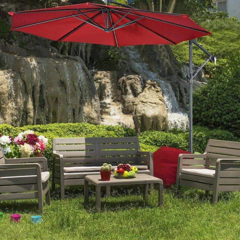 Nomad Gear Camping Im Freien|Outdoor-Artikel-Riesiger Hängeschirm für den Außenbereich – UV-beständiger Terrassenschirm