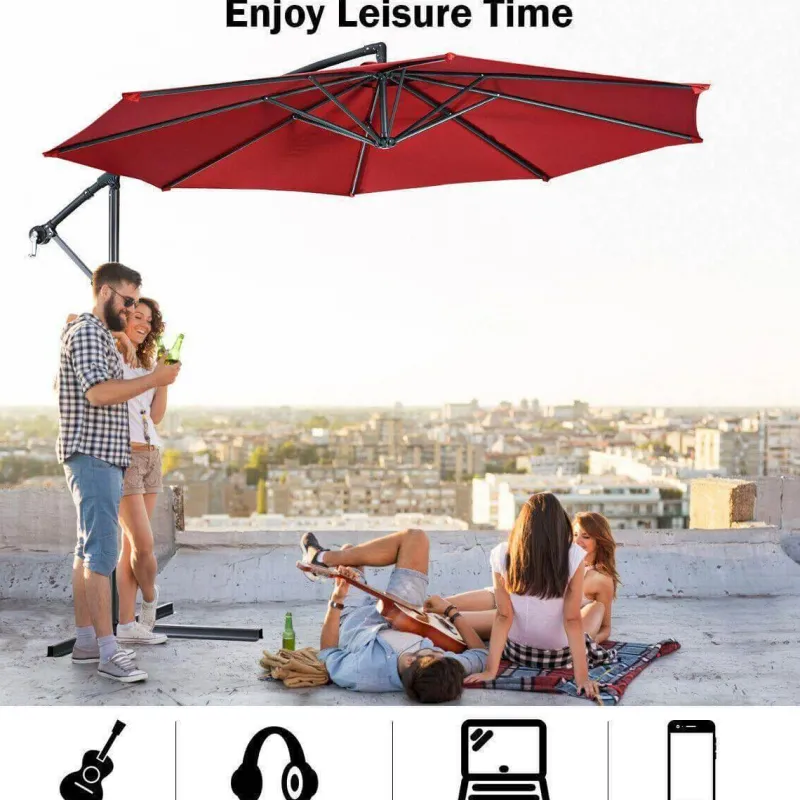 Nomad Gear Camping Im Freien|Outdoor-Artikel-Riesiger Hängeschirm für den Außenbereich – UV-beständiger Terrassenschirm