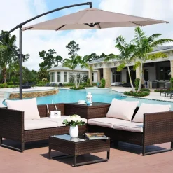 Nomad Gear Camping Im Freien|Outdoor-Artikel-Riesiger Hängeschirm für den Außenbereich – UV-beständiger Terrassenschirm