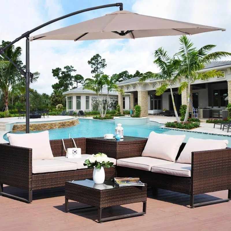 Nomad Gear Camping Im Freien|Outdoor-Artikel-Riesiger Hängeschirm für den Außenbereich – UV-beständiger Terrassenschirm