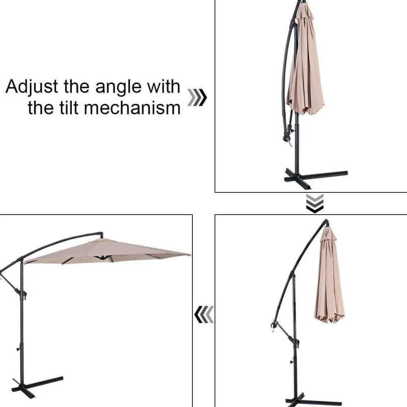 Nomad Gear Camping Im Freien|Outdoor-Artikel-Riesiger Hängeschirm für den Außenbereich – UV-beständiger Terrassenschirm