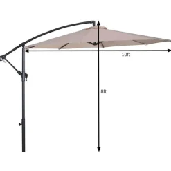 Nomad Gear Camping Im Freien|Outdoor-Artikel-Riesiger Hängeschirm für den Außenbereich – UV-beständiger Terrassenschirm