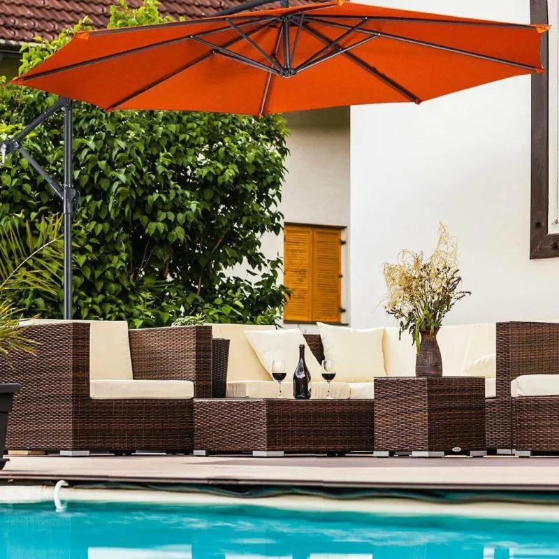 Nomad Gear Camping Im Freien|Outdoor-Artikel-Riesiger Hängeschirm für den Außenbereich – UV-beständiger Terrassenschirm