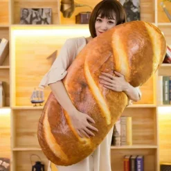Cozy Cushions Bettzeug-Riesiges Brot-Plüschkissen - Dekoratives Lebensmittelkissen
