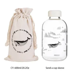 Feast u0026 Flair Küche & Esszimmer-Robbenwal-Wasserflasche mit Hülle – Kreatives Camping-Trinkgeschirr