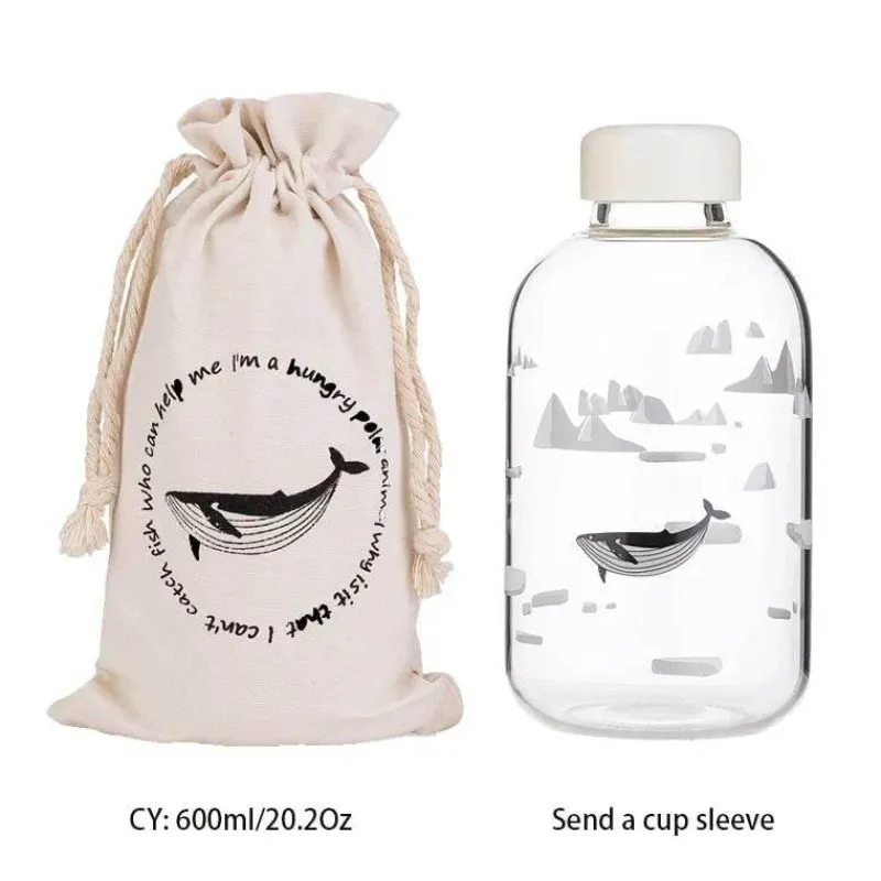 Feast u0026 Flair Küche & Esszimmer-Robbenwal-Wasserflasche mit Hülle – Kreatives Camping-Trinkgeschirr