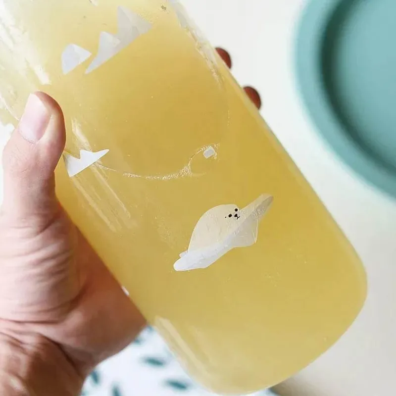 Feast u0026 Flair Küche & Esszimmer-Robbenwal-Wasserflasche mit Hülle – Kreatives Camping-Trinkgeschirr