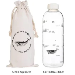 Feast u0026 Flair Küche & Esszimmer-Robbenwal-Wasserflasche mit Hülle – Kreatives Camping-Trinkgeschirr