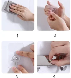 Comfort u0026 Style Gadgets Für Zuhause-Robuste transparente selbstklebende Kleiderbügel – 10 Stück stanzfreie Wandhaken