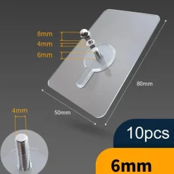 Comfort u0026 Style Gadgets Für Zuhause-Robuste transparente selbstklebende Kleiderbügel – 10 Stück stanzfreie Wandhaken