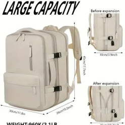 BagAura Taschen & Geldbörsen-Robuster Reiserucksack, Laptop-Hülle, USB-Anschluss, Trolley-Hülle