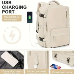 BagAura Taschen & Geldbörsen-Robuster Reiserucksack, Laptop-Hülle, USB-Anschluss, Trolley-Hülle