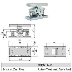 The Decor Haven Heimwerkzeuge-Robuster Schubladenriegel – solide Türschloss-Hardware