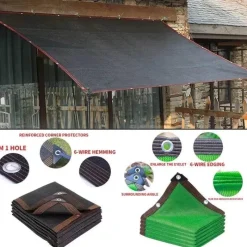 Adventure Basecamp Camping Im Freien|Outdoor-Artikel-Robuster Sichtschutz für den Balkon mit UV-Schutz – Sonnenschutznetz-Vorhang