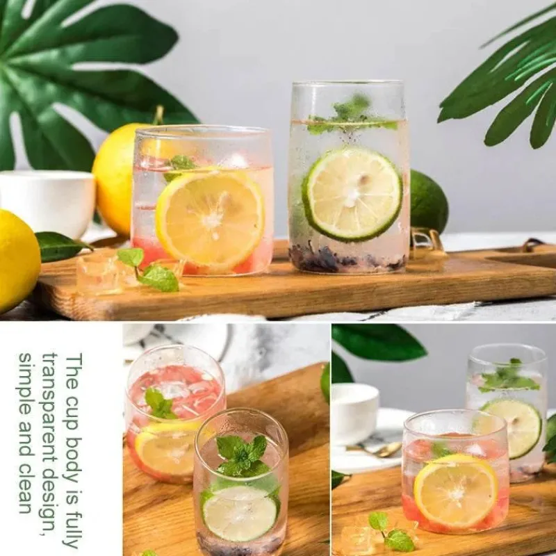 Tom Küche & Esszimmer-Robustes Trinkgeschirr-Set aus Glas – Tassen für Kaffee, Tee, Saft, Cocktails und Whisky