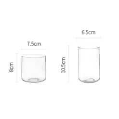 Tom Küche & Esszimmer-Robustes Trinkgeschirr-Set aus Glas – Tassen für Kaffee, Tee, Saft, Cocktails und Whisky