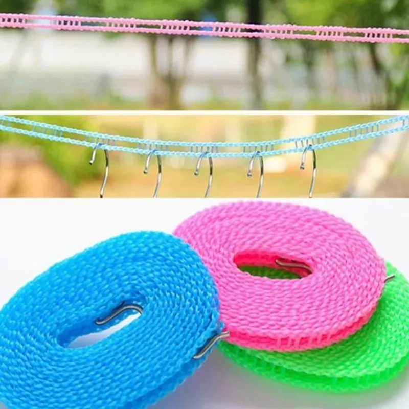 Tranquil Waters Badezimmer-Robustes, winddichtes Wäscheleinen-Trockenseil – rutschfeste Outdoor-Leine