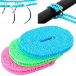 Tranquil Waters Badezimmer-Robustes, winddichtes Wäscheleinen-Trockenseil – rutschfeste Outdoor-Leine