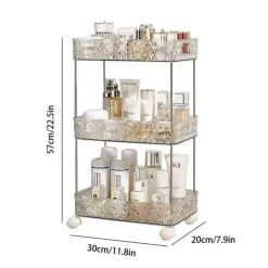 The Blissful Bath Badezimmer-Rollendes Badezimmer-Aufbewahrungsregal – Mobiler Organizer auf Rädern