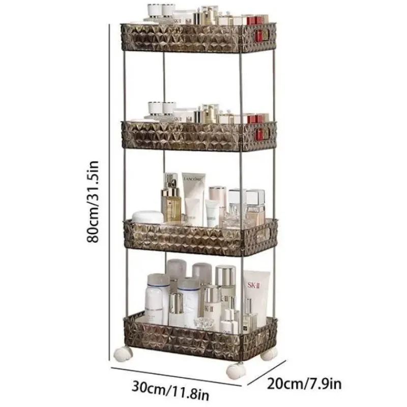 The Blissful Bath Badezimmer-Rollendes Badezimmer-Aufbewahrungsregal – Mobiler Organizer auf Rädern