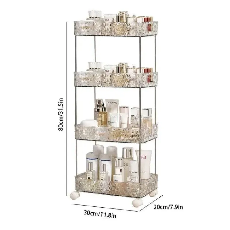 The Blissful Bath Badezimmer-Rollendes Badezimmer-Aufbewahrungsregal – Mobiler Organizer auf Rädern