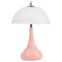 The Light Loft Beleuchtung-Romantische cremefarbene Tischlampe – elegantes Beleuchtungsdekor für Zuhause