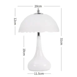 The Light Loft Beleuchtung-Romantische cremefarbene Tischlampe – elegantes Beleuchtungsdekor für Zuhause