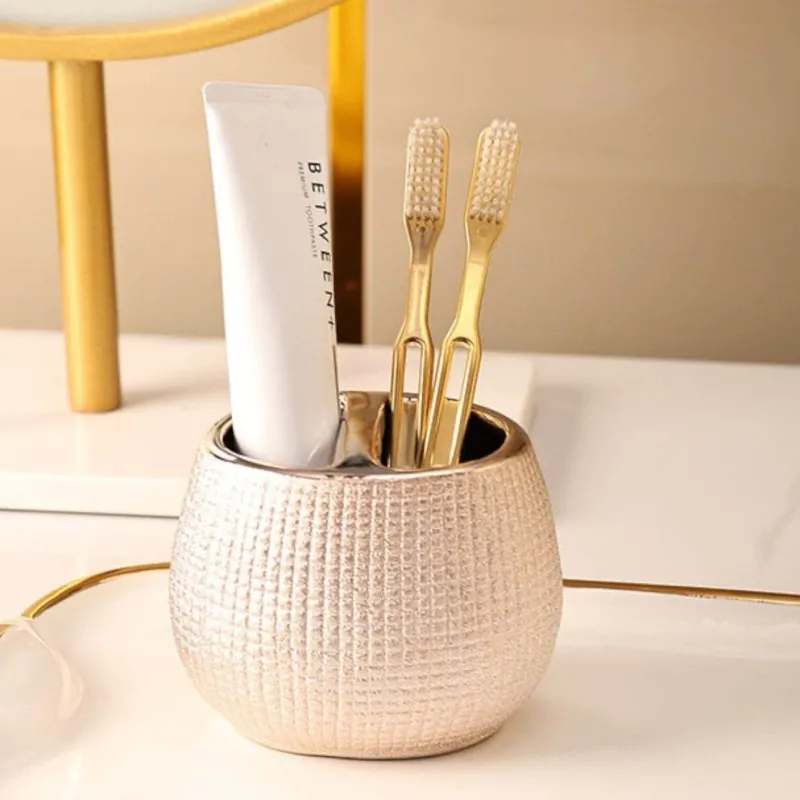 The Bath Nook Badezimmer-Rose Gold Bathroom Accessories Set - Elegant Decor Collection