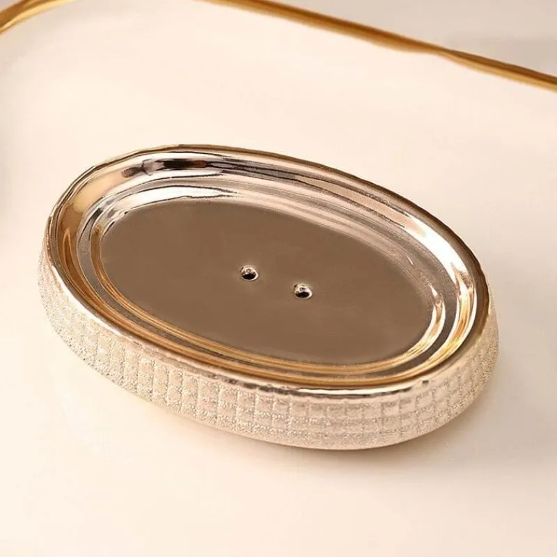 The Bath Nook Badezimmer-Rose Gold Bathroom Accessories Set - Elegant Decor Collection