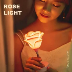 The Decor Haven Beleuchtung-Rosenblumen-Nachtlicht - Romantisches Wohndekor