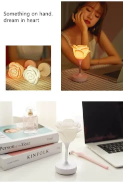 The Decor Haven Beleuchtung-Rosenblumen-Nachtlicht - Romantisches Wohndekor