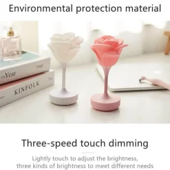 The Decor Haven Beleuchtung-Rosenblumen-Nachtlicht - Romantisches Wohndekor