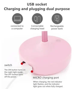 The Decor Haven Beleuchtung-Rosenblumen-Nachtlicht - Romantisches Wohndekor