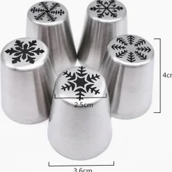 Tom Küche & Esszimmer-Rosen-Spritztüllen-Set zum Dekorieren von Weihnachtsgebäck – ideal für festliche Leckereien