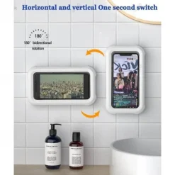 The Blissful Bath Badezimmer-Rotatable Waterproof Shower Phone Holder - Bathroom Accessory