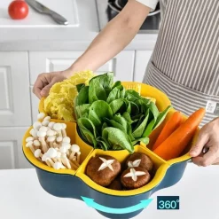 The Culinary Kit Küche & Esszimmer-Rotierender Abtropfkorb Snacktablett