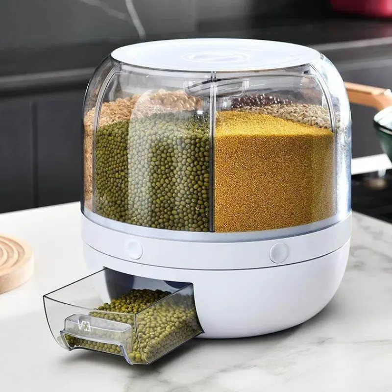 Space Savvy Küche & Esszimmer-Rotierender Futterspender zur Getreideorganisation