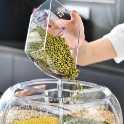 Space Savvy Küche & Esszimmer-Rotierender Futterspender zur Getreideorganisation