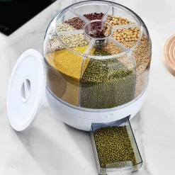 Space Savvy Küche & Esszimmer-Rotierender Futterspender zur Getreideorganisation