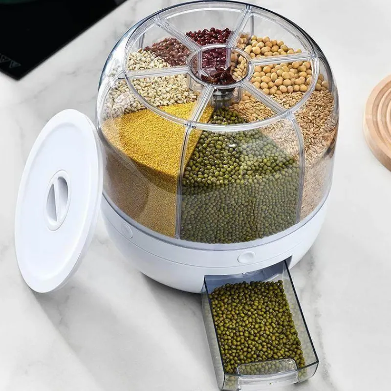 Space Savvy Küche & Esszimmer-Rotierender Futterspender zur Getreideorganisation