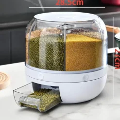 Space Savvy Küche & Esszimmer-Rotierender Futterspender zur Getreideorganisation