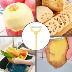 The Culinary Kit Küche & Esszimmer-Rotierender Gemüse- und Obstschäler – einfach zu verwendendes Küchenwerkzeug