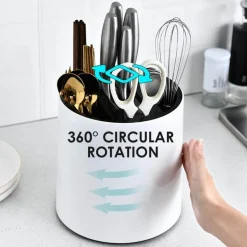 Space Savvy Küche & Esszimmer-Rotierender Messerhalter – Organizer für Küchenutensilien