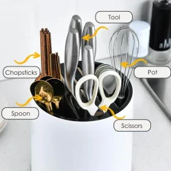 Space Savvy Küche & Esszimmer-Rotierender Messerhalter – Organizer für Küchenutensilien