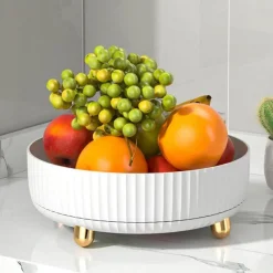 The Decor Haven Küche & Esszimmer-Rotierendes Gewürzregal – 360-Grad-Küchen-Organizer