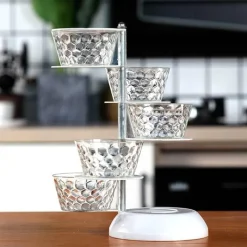 Space Savvy Küche & Esszimmer-Rotierendes Gewürzregal – Mehrschichtiger Gewürz-Organizer