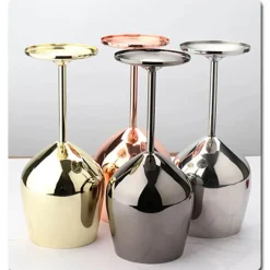 Tom Küche & Esszimmer-Rotweinkelch aus Edelstahl mit großem Fassungsvermögen, 500 ml, Trommelform