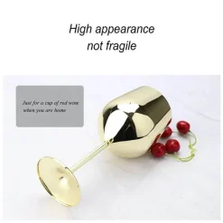 Tom Küche & Esszimmer-Rotweinkelch aus Edelstahl mit großem Fassungsvermögen, 500 ml, Trommelform