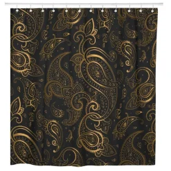 Aqua Essence Badezimmer-Royal Paisley Shower Curtain - Elegant Bathroom Decor